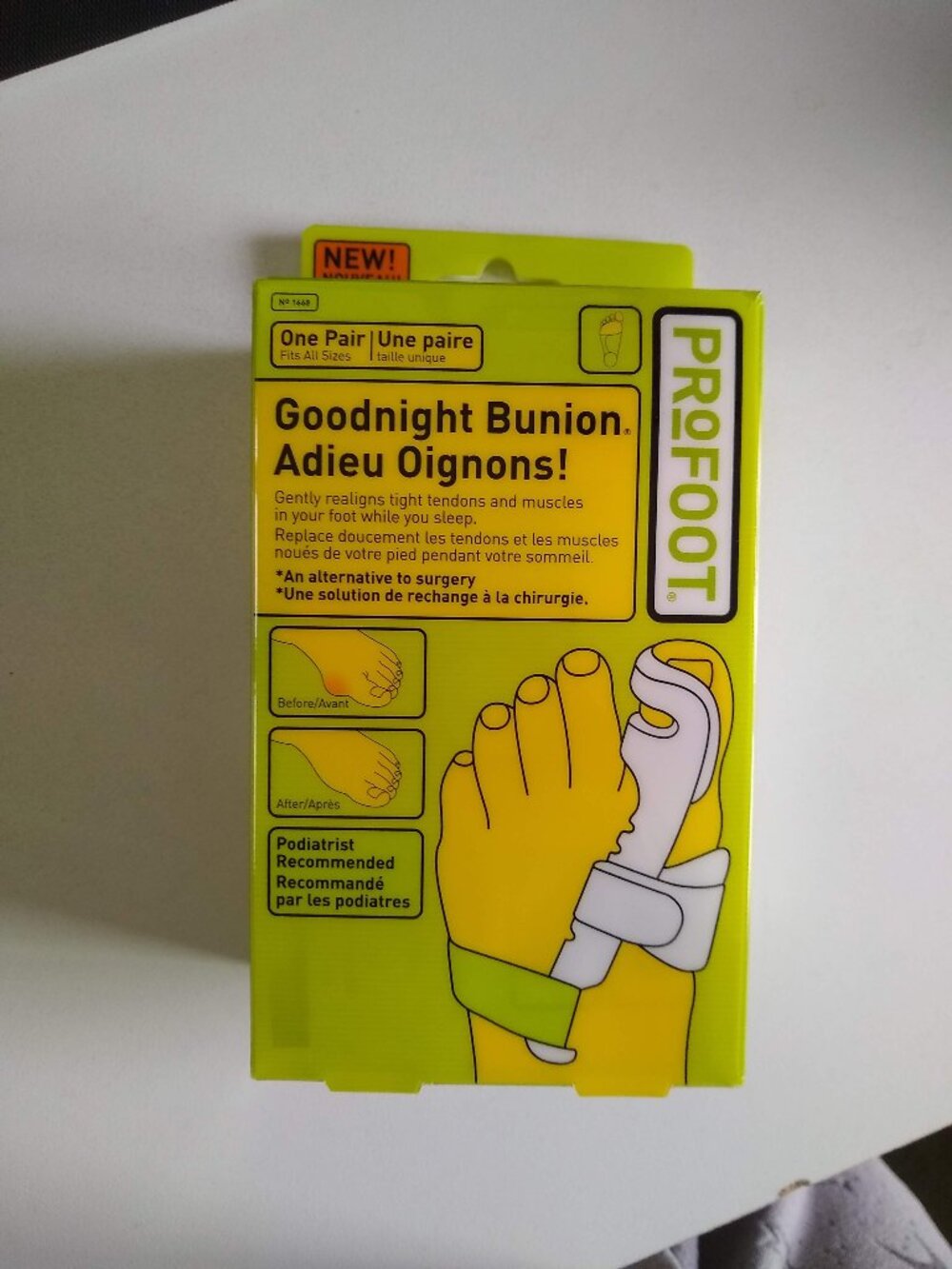 Profoot nighttime bunion brace NWT